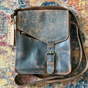 Bed Stu Venice Beach Distressed Blue Crossbody Purse